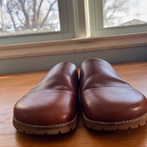 Women’s Madewell Brown Leather Layne Mules Size 10
